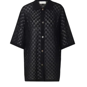 Moa Oversized Knitted Shirt – Black Moa Oversized Knitted Shirt – Black