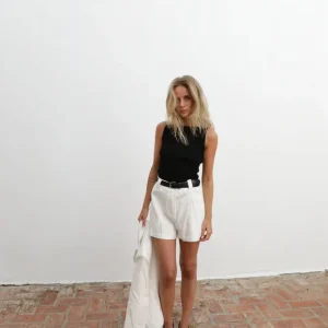 Corine Knit Tank Top – Black