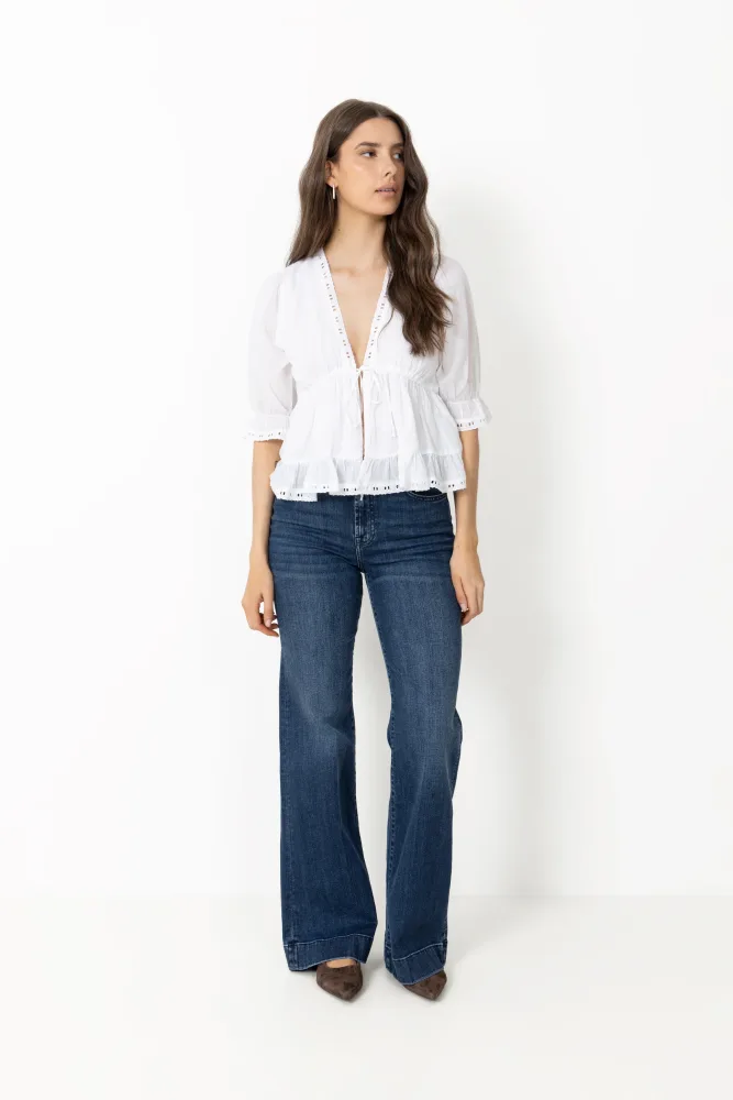 Adelia S Voile Blouse - White - Bilde 2