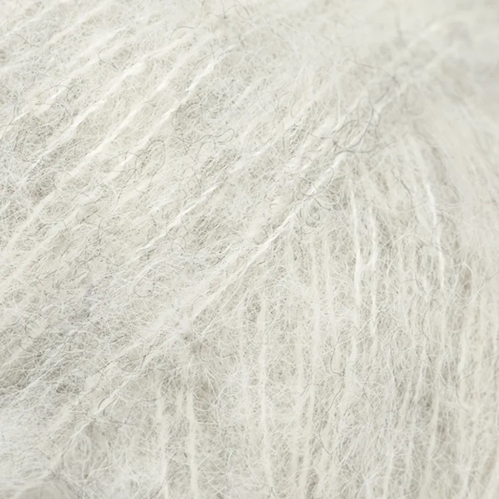 Brushed Alpaca Silk Uni - 35 Perlegrå
