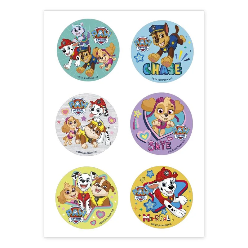 Spiselige Cupcakedekorasjoner uten sukker -Paw Patrol- 5,8cm Spiselige Cupcakedekorasjoner uten sukker -Paw Patrol- 5,8cm