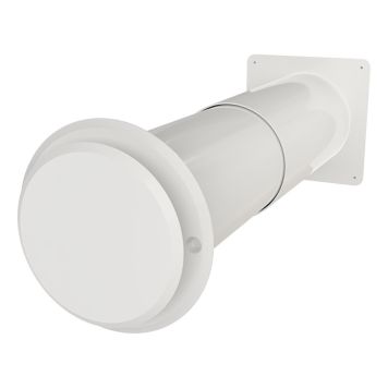 VEGGVENTIL FLEXIT 80T Ø80MM HVIT