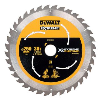 SAGBLAD DEWALT DT99572-QZ 36T 250X30MM SAGBLAD DEWALT DT99572-QZ 36T 250X30MM