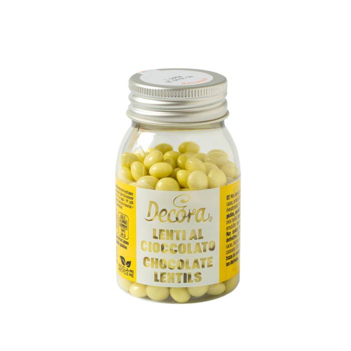 Decora Sjokoladelinser -Gul- 10mm, 80g - Bilde 2