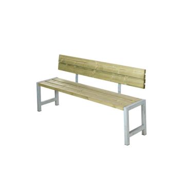 HAGEBENK PLUS HAGEBENK MED RYGGSTØTTE 176CM