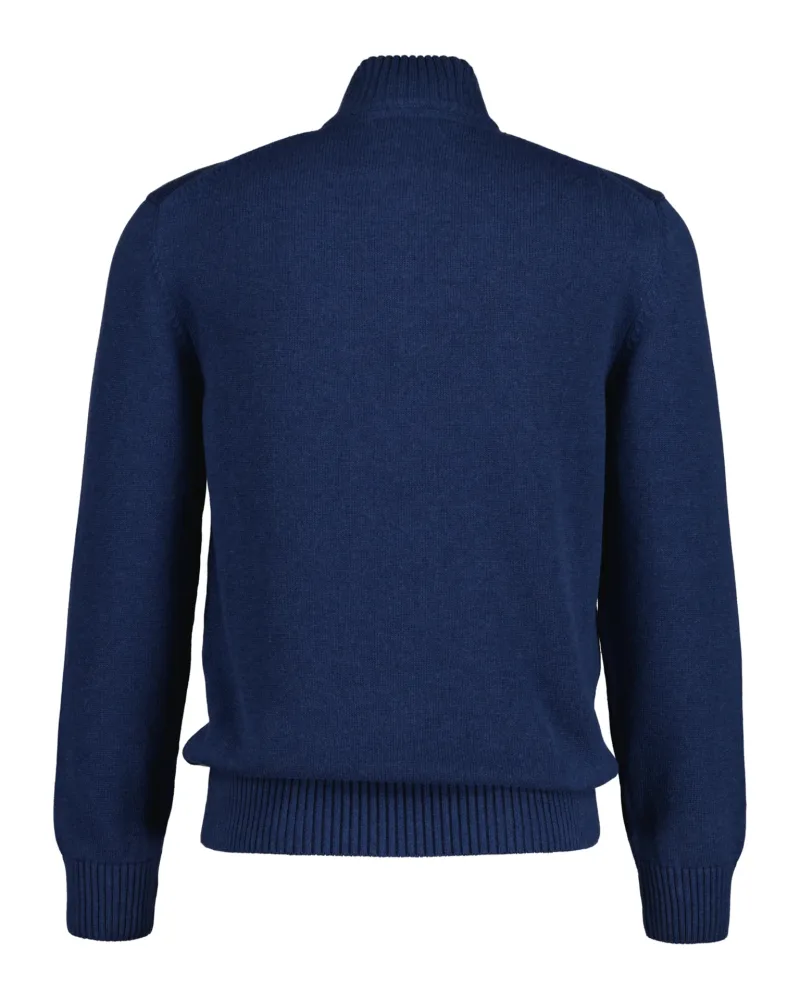 Casual Cotton Halfzip - Dark Jeansblue Melange - Bilde 2