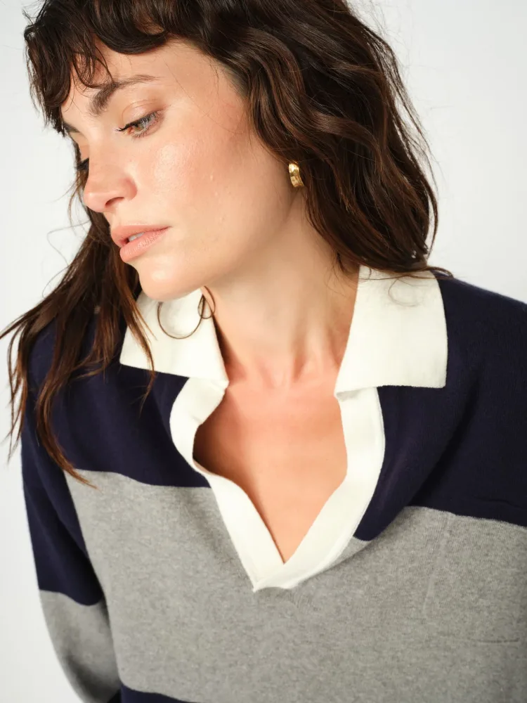Wylie Tani Bold Stripe Knit - Maritime Blue - Bilde 3