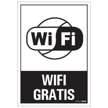 SKILT PICKUP WIFI GRATIS 33X23CM