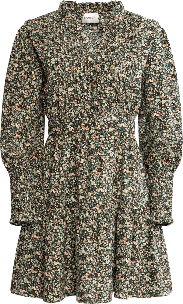 Evina Cord Print Dress - Green - Bilde 2