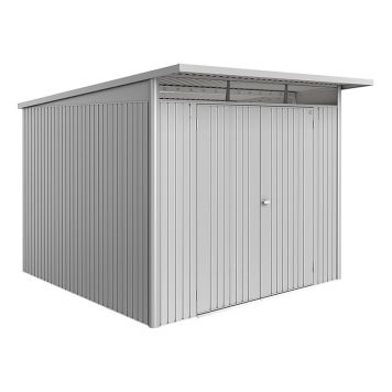 REDSKAPSBOD BIOHORT AVANTGARDE ECO A7 DOBBELTDØR 6,35M² METALLIC SØLV REDSKAPSBOD BIOHORT AVANTGARDE ECO A7 DOBBELTDØR 6,35M² METALLIC SØLV