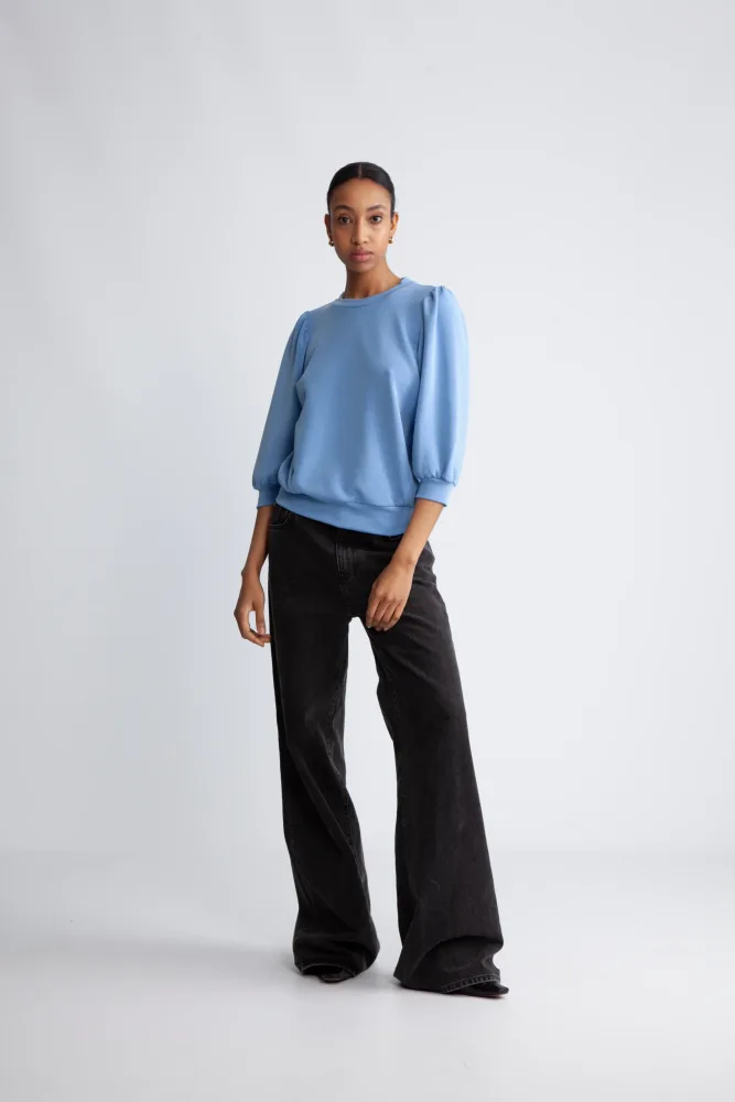 Tenny 3/4 Sweat Top - Cornflower Blue - Bilde 2