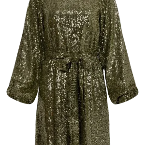Helene Dress – Sage Shimmer