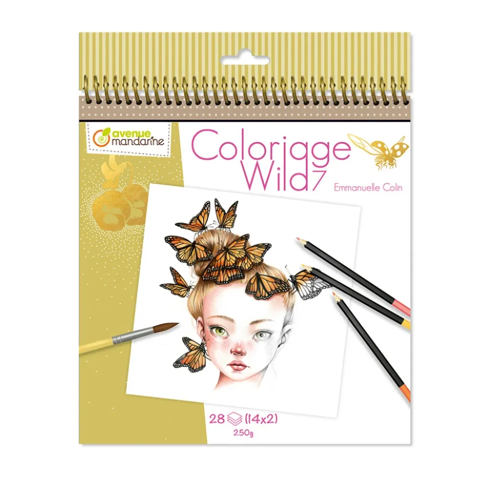 Avenue Mandarine Fargeleggingsbok – 20×25,5cm – Wild 7