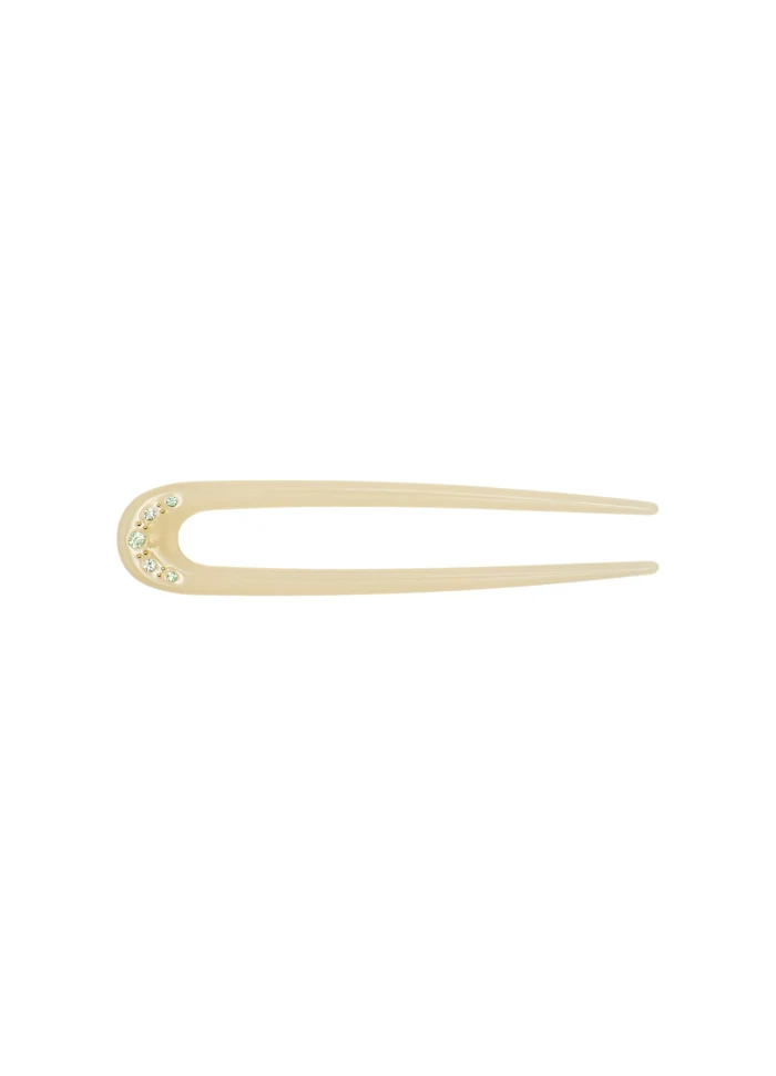 Pico Copenhagen - Sunny Crystal Hair Pin - Parchment