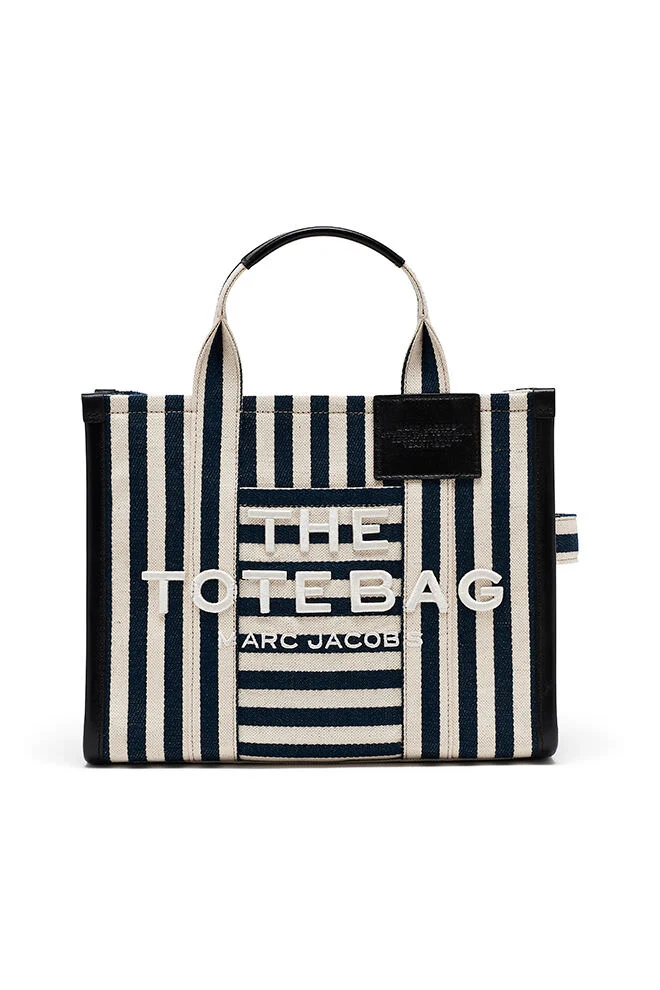 The Stripe Canvas Medium Tote - Blue Sea Multi