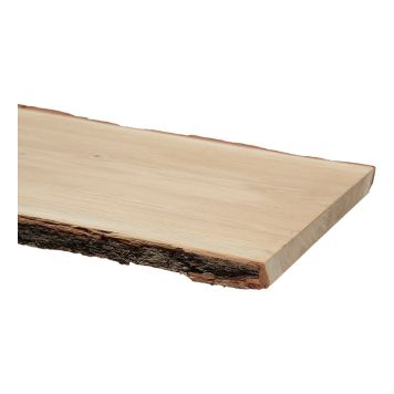 HYLLEPLATE EIK MED BARK 26X260-300X1200MM