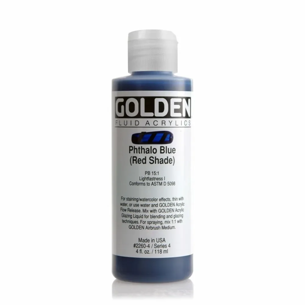 Golden - Fluid 118ml - 2260-4 Phthalo Blue (Red Shade)