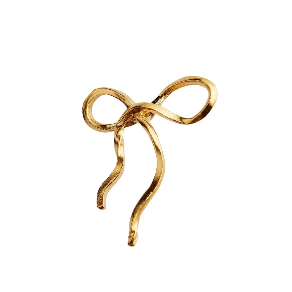 STINE A – Flow Bow Earring – Gold Single STINE A – Flow Bow Earring – Gold Single