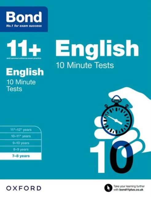 Bond 11+ English 10 Minute Tests for Age 7-8 / For the 11+ GL Assessment, 7+, and other school entrance exams