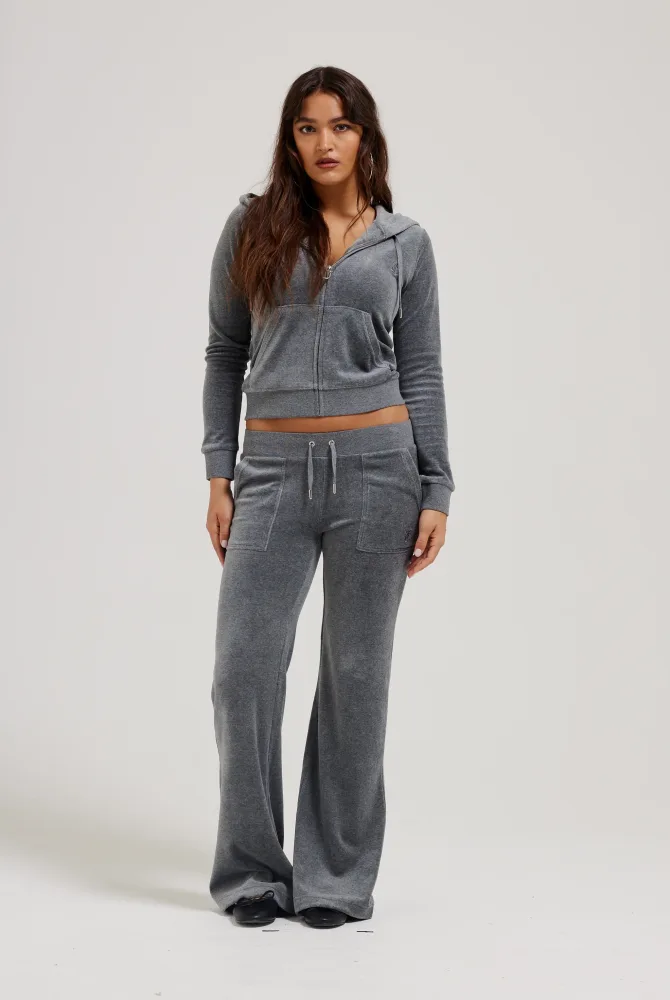 Layla Low Rise Flare Pocketed - Charcoal Marl - Bilde 2