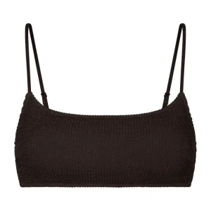 Skin Sand Crepe Swim Top – Dark Brown