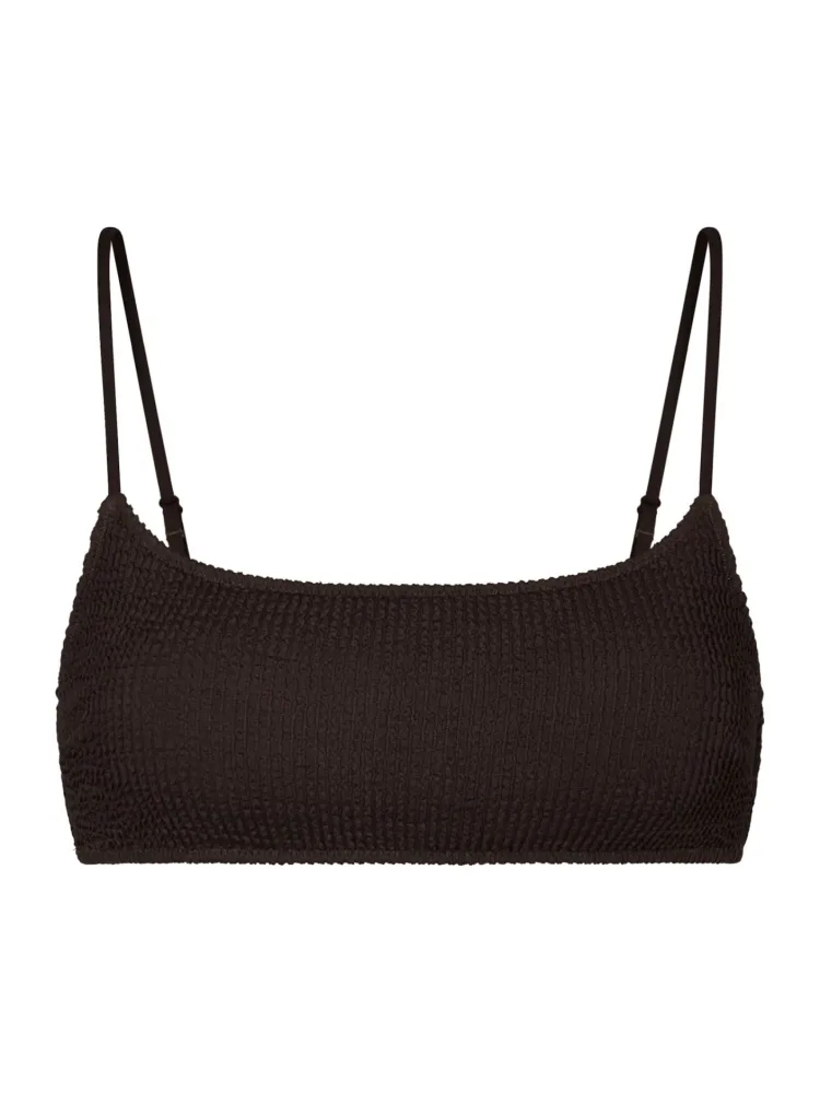 Skin Sand Crepe Swim Top - Dark Brown