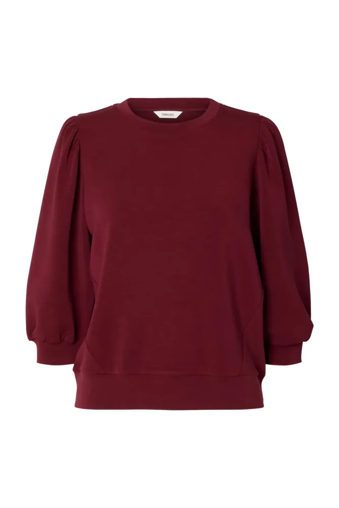 Tenny 3/4 Sweat Top - Tawny Port