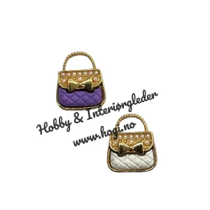 Charms – metallcharms – miniatyr : mini veske – flere farer å velge mellom 2 stk pr pk Charms – metallcharms – miniatyr : mini veske – flere farer å velge mellom 2 stk pr pk
