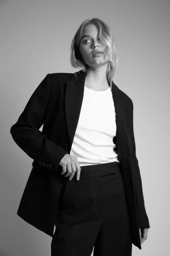 Andrea Blazer - Navy Herringbone - Bilde 3