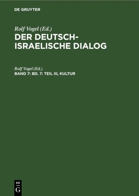 Bd. 7: Teil III, Kultur