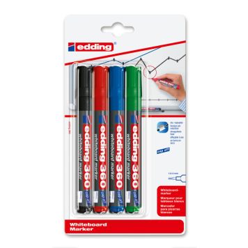 WHITEBOARDMARKER EDDING 360 4STK ASS