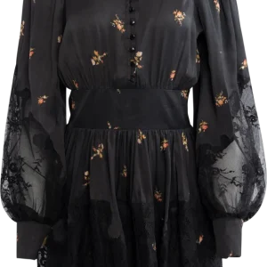 Satin Lace Dress – Petite Flowers
