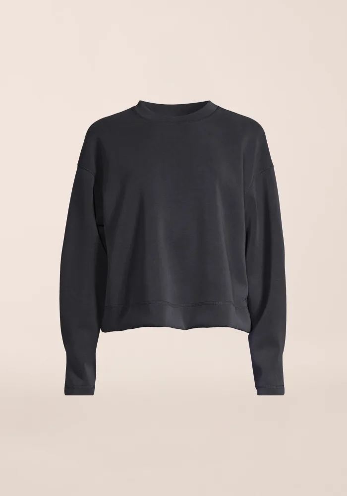 Peachy Crew Neck - Almost Black