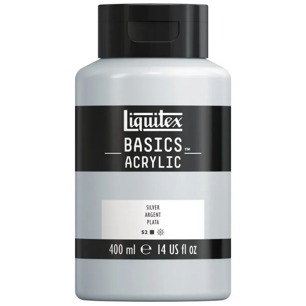 Liquitex Basics Acrylic 400ml – 052 Silver S2 Liquitex Basics Acrylic 400ml – 052 Silver S2