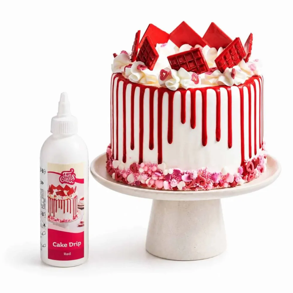 FunCakes Cake Drip -Rød- 180g FunCakes Cake Drip -Rød- 180g