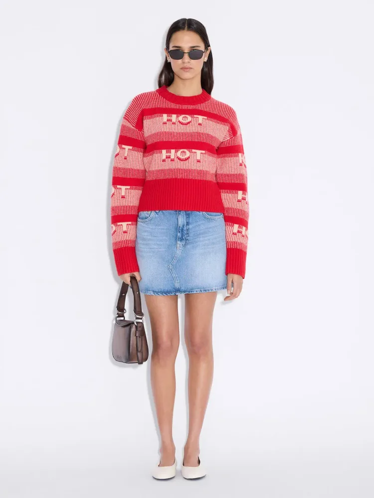 Hot Cropped Crew - Red - Bilde 3