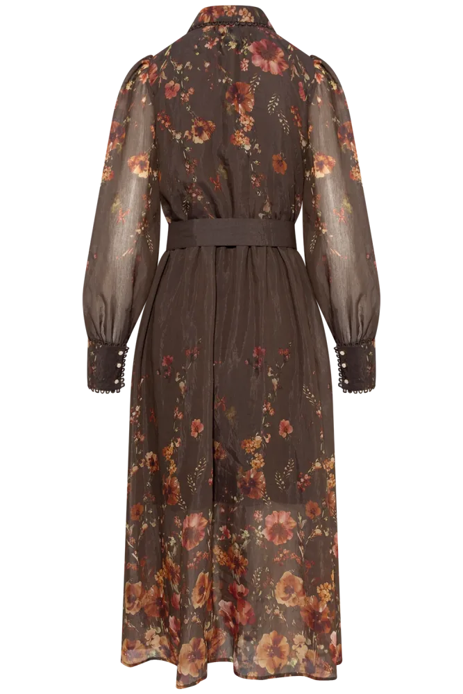 Yasromantica Ls Long Dress - Show - Chicory Coffee Romantica Aop - Bilde 2