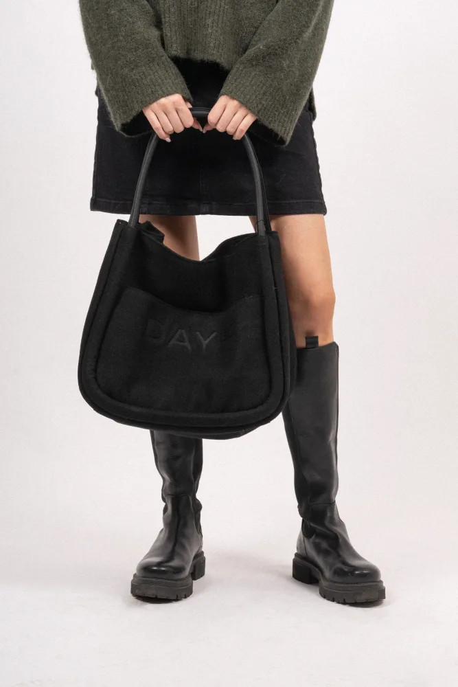 Day Woolen Small Shopper - Black - Bilde 3