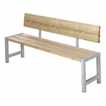 HAGEBENK PLUS MED RYGGSTØTTE THERMO 176X45CM GYLDENBRUN HAGEBENK PLUS MED RYGGSTØTTE THERMO 176X45CM GYLDENBRUN