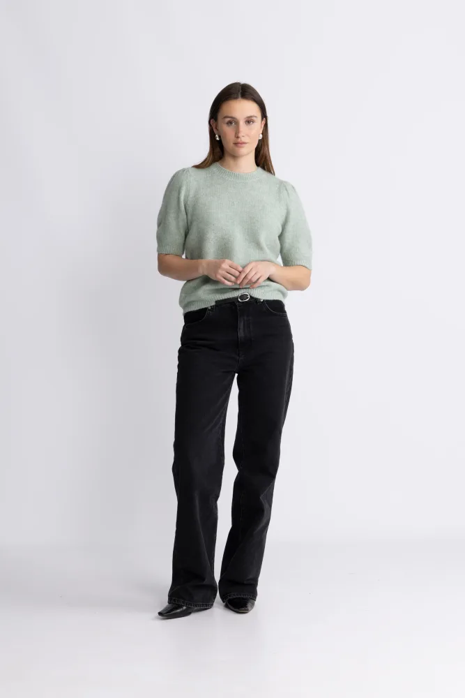 Yasanne Ss Knit Pullover - Iceberg Green - Bilde 2