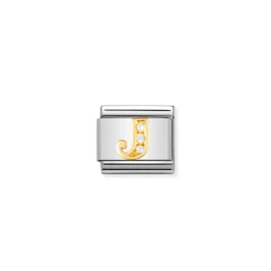 Nomination – LINK LETTER 18k Gold & Zirconia J