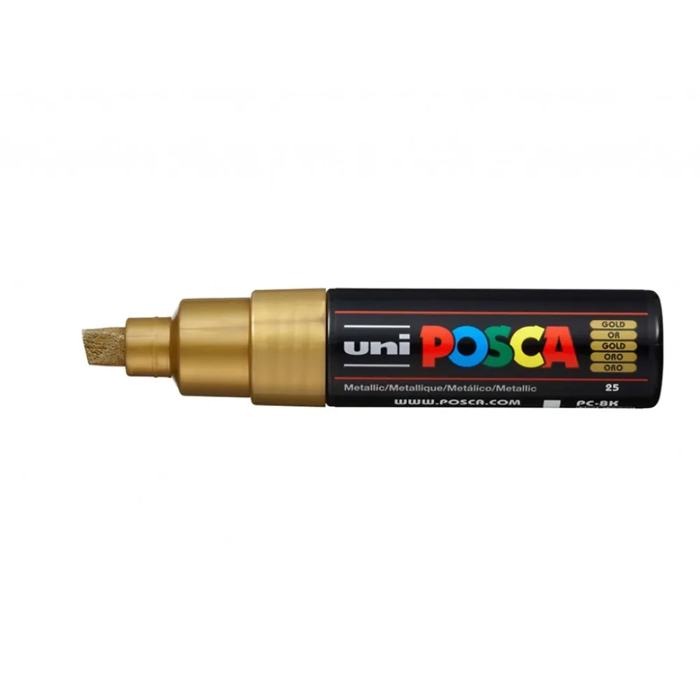 Uni POSCA PC-8K – Chisel 8mm – 25 Gold