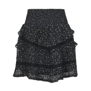 Donna Mini Rose Skirt – Black