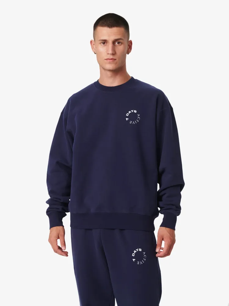 Organic Crew Neck - Navy - Bilde 3