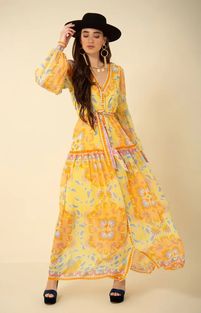 Sophie Long Dress - Yellow - Bilde 3
