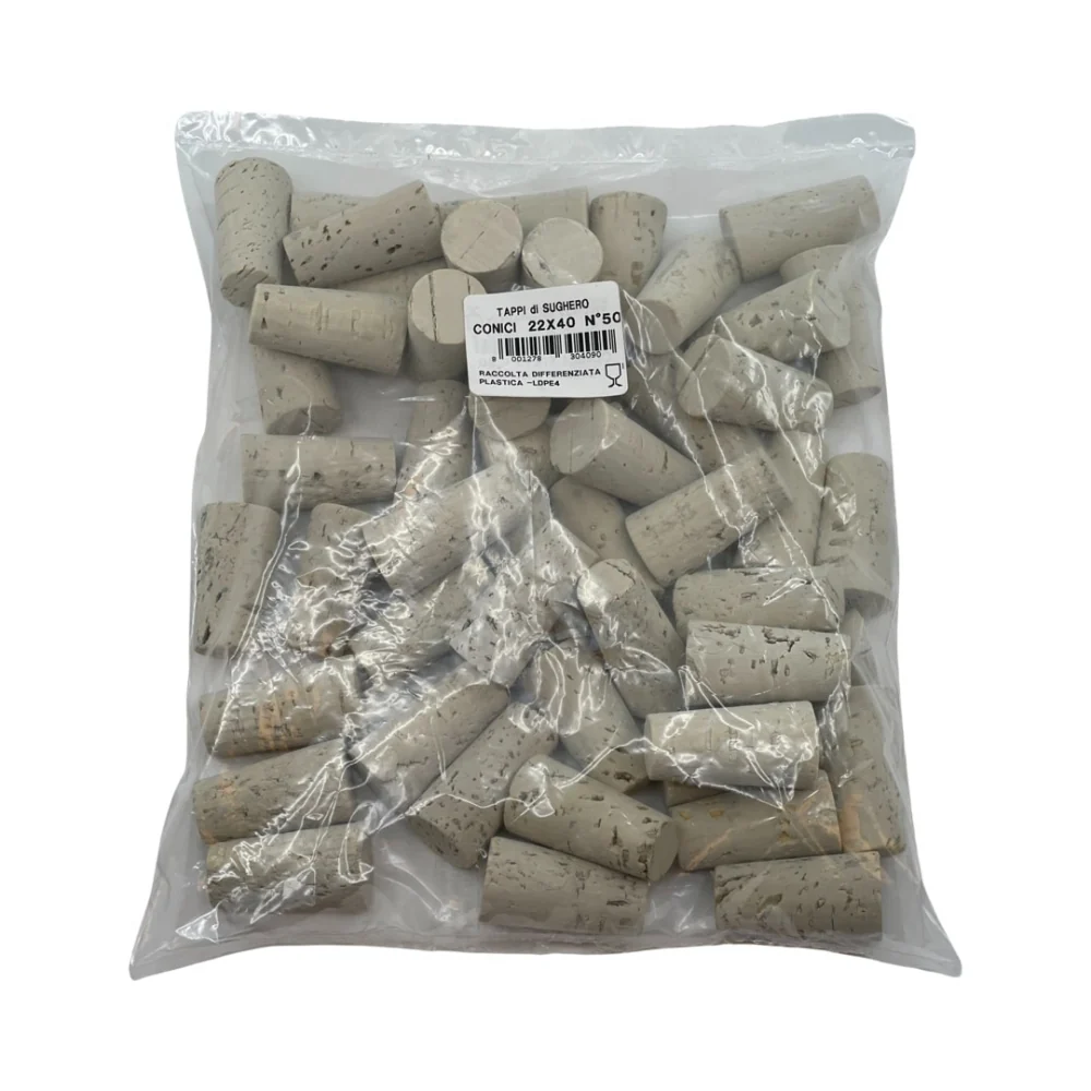 Konisk vinkork 22 x 40mm 50stk
