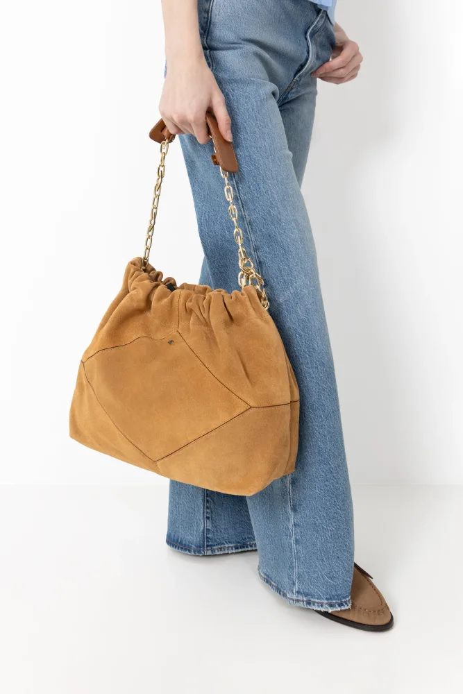 Bag M Suede June Tote - Cognac - Bilde 2