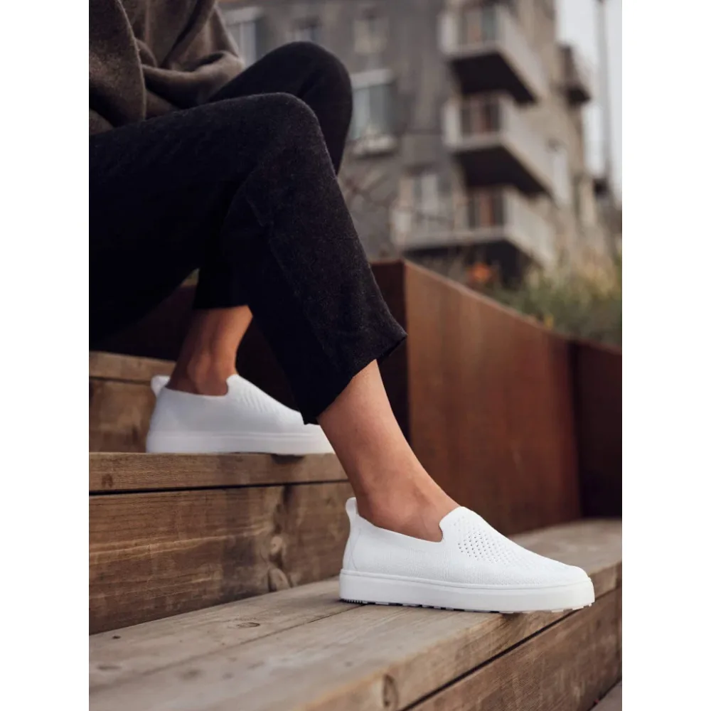 Slipper Stavern Merino, til farging – Cloud White, str. 37