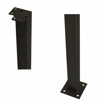 HJØRNESTOLPE PLUS MED FOT FOR REKKVERK 4,5X4,5X103,3CM L:95MM SVART HJØRNESTOLPE PLUS MED FOT FOR REKKVERK 4,5X4,5X103,3CM L:95MM SVART