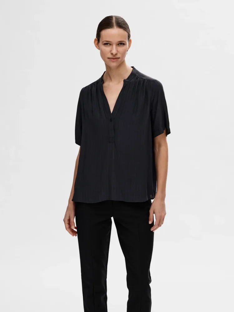 Susie-Mivia Ss Top - Dark Sapphire - Bilde 3